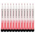 12-Pack Whiteboard Markers with Eraser - Red