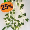 20-LED Light Chain Garland with Green Leaves - 2 Pcs.