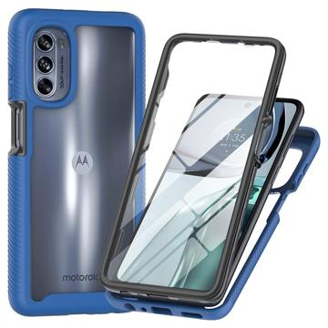 Séria 360 Ochrana Motorola Moto G62 5G Puzdro - Tmavomodrá / Jasný