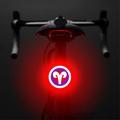 3664 Creative Bicycle Tail Light IPX2 Waterproof Small Bike LED Light Support USB Charging for Outdoor Cycling