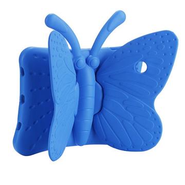 3D Butterfly Detský nárazuvzdorný obal na telefón EVA Kickstand pre iPad Pro 9.7 / Air 2 / Air - modrý