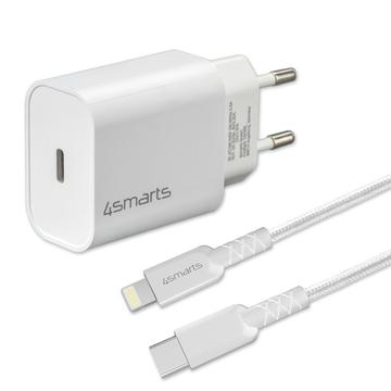 4smarts VoltPlug PD 20W Wall Charger with Lightning Cable - White