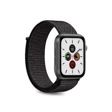 Športový remienok Apple Watch Series 9/8/SE (2022)/7/SE/6/5/4/3/2/1 Puro Nylon - 41 mm/40 mm/38 mm - čierny