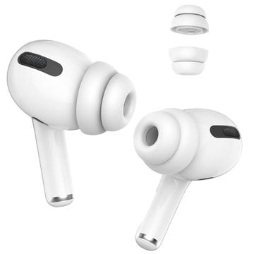 AHASTYLE PT99-2 1 pár koncoviek do uší pre slúchadlá Apple AirPods Pro 2 / AirPods Pro Bluetooth Silikónové krytky, veľkosť S - biela