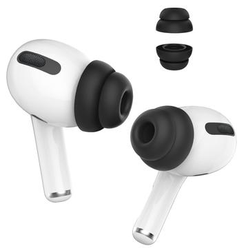 AHASTYLE PT99-2 1 pár pre Apple AirPods Pro 2 / AirPods Pro Silikónové koncovky do uší Bluetooth krytky slúchadiel, veľkosť M - čierna