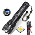 Aluminum Telescopic Rechargeable LED Flashlight - Black