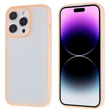 Svetelný iPhone 14 Pro Max TPU Puzdro - Oranžová