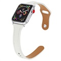 Apple Watch Ultra 2/Ultra/9/8/SE (2022)/7/SE/6/5/4/3/2/1 Premium Kožený remienok - 46mm/45 mm/44 mm/42 mm - biela