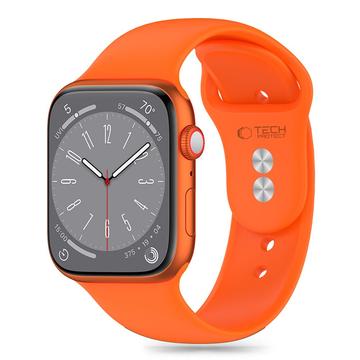 Apple Watch Series 10/9/8/7/6/SE Tech-Protect Silicone Strap - 40mm/41mm/42mm - Bright Orange