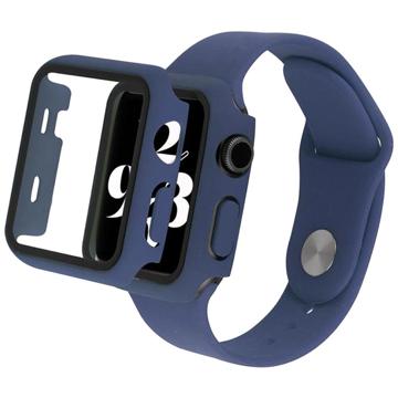 Apple Watch Series 7/8 Plastové Puzdro s Ochranou Obrazovky - 41mm - Tmavomodrá