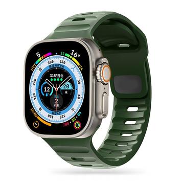 Apple Watch Series Ultra 2/Ultra/10/9/8/SE (2022)/7/SE/6/5/4/3/2/1 Tech-Protect IconBand Line Silicone Strap - 49mm/45mm/44mm/42mm - Army Green