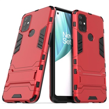 Armor séria OnePlus Nord N10 5G Hybrid Case so stojanom - červená