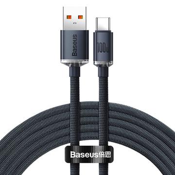 Baseus Crystal Shine USB-A / USB-C Cable - 1.2m, 100W - Black