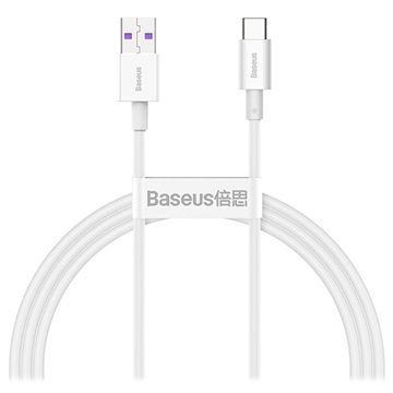 Baseus Superior Series USB -C Data a nabíjací kábel - 66 W, 1 m - biela