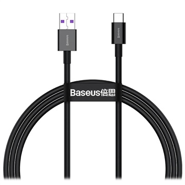 Baseus Superior Series USB -C Data a nabíjací kábel - 66 W, 2 m - Čierna