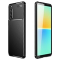 Chrobové uhlíkové vlákno Sony Xperia 10 IV Case - Čierna