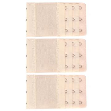 Bra Extenders with 3 Rows of Hooks - 3 Pcs. - Skin Tone