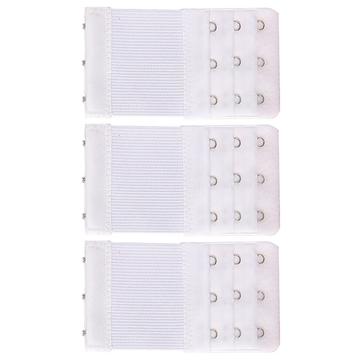 Bra Extenders with 3 Rows of Hooks - 3 Pcs. - White