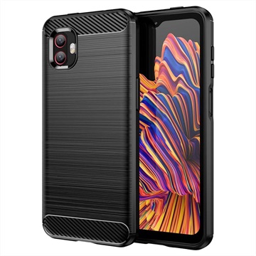 Samsung Galaxy Xcover6 Pro Brushed TPU Cover - Carbon Fiber