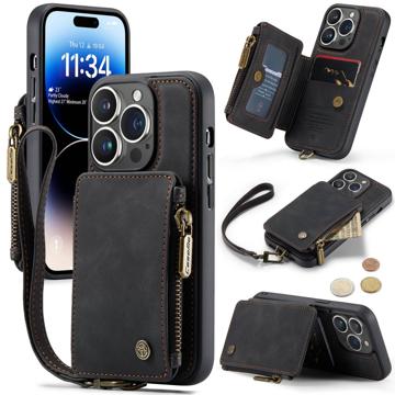 Hybridné puzdro Caseme C20 Zipper Pocket na iPhone 14 Pro