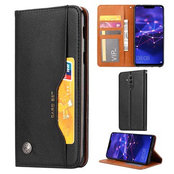 Séria sada kariet Huawei Mate 20 Lite Wallet Case - Čierna