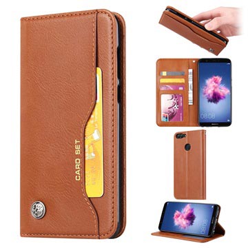 Séria sada kariet Huawei P Smart Wallet Case - Brown