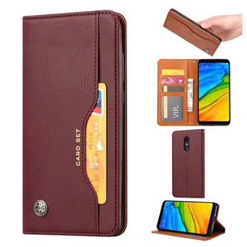 Séria kariet Series OnePlus 6T Wallet Case - Wine Red