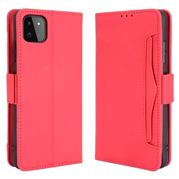 Séria držiteľov kariet Samsung Galaxy A22 5G, Galaxy F42 5G Pase Wallet - Red