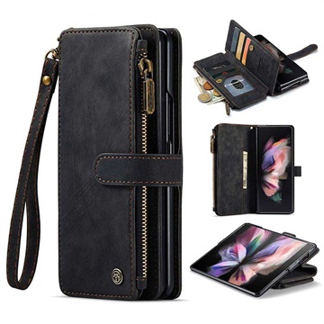 CASEME 2-v-1 multifunkčný Samsung Galaxy S22 Ultra 5G Wallet Case-Black