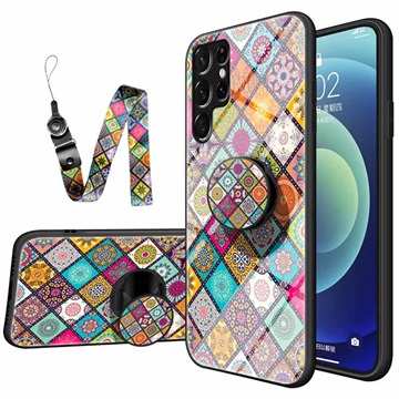 Korný vzor Samsung Galaxy S22 Ultra 5G Hybrid Case - Farebná mandala