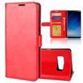 Samsung Galaxy Note8 Classic Wallet Case - červená