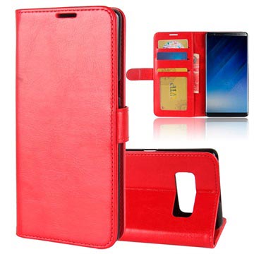 Samsung Galaxy Note8 Classic Wallet Case - červená