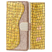 Croco bling iPhone xs max case case - zlato - zlato