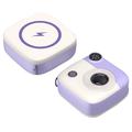 Cute Mini PD 10000mAh Wireless Power Bank E49 - 20W - Purple