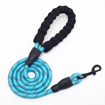 Dog Leash with Soft EVA Padded Handle and Reflective Threads - 1.5m - Baby Blue