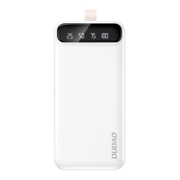 Dudao K8s+ Power Bank 30000mAh - 2x USB / USB-C, LED Light - White