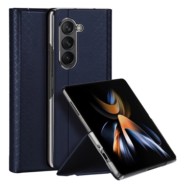 Samsung Galaxy Z Fold5 Dux Ducis Bril Flipové Puzdro - Modrá