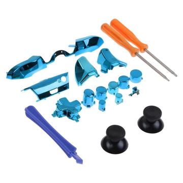 Electroplated Replacement Parts Kit for Xbox One Elite Controller - Blue