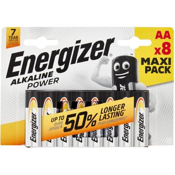 Energizer Alkaline Power LR6/AA Alkaline Batteries - 8 Pcs.