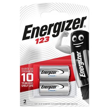 Energizer CR123 Photo Lithium Battery 3V - 2 Pcs.