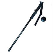 Extendable 3-Section Hiking Stick - 135cm - Black