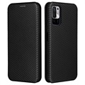 Xiaomi Redmi Poznámka 10 5G Flip Case - uhlíkové vlákno