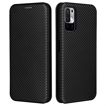 Xiaomi Redmi Poznámka 10 5G Flip Case - uhlíkové vlákno