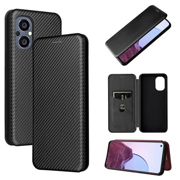 OnePlus Nord N20 5G Flip Case - uhlíkové vlákno - čierna