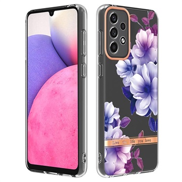 Kvetinová séria Samsung Galaxy A33 5G TPU Case - Purple Begonia