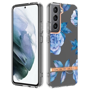 Kvetinová séria Samsung Galaxy S22 5G TPU Case - Blue Peony