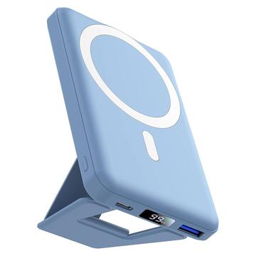 Foldable MagSafe Power Bank with LED Display - 10000mAh - Baby Blue