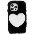 Plush Heart iPhone 14 Pro TPU Puzdro - Čierna