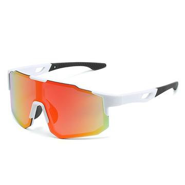 Full Frame Running Glasses with Colored Lenses - White / Red