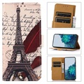 Glam Series Motorola Moto E20/E30/E40 Case Wallet - Eiffel Tower